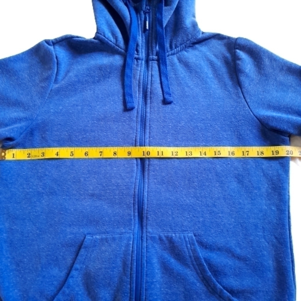 MONDETTA Hoodie full Zippered blue womens Medium - Picture 3 of 5